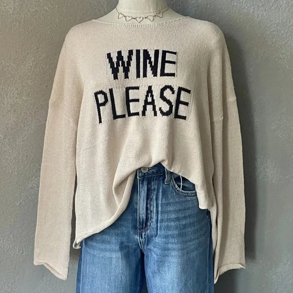 Cozy Wine Please Loose Fit Sweater Top - Picture 4 of 4